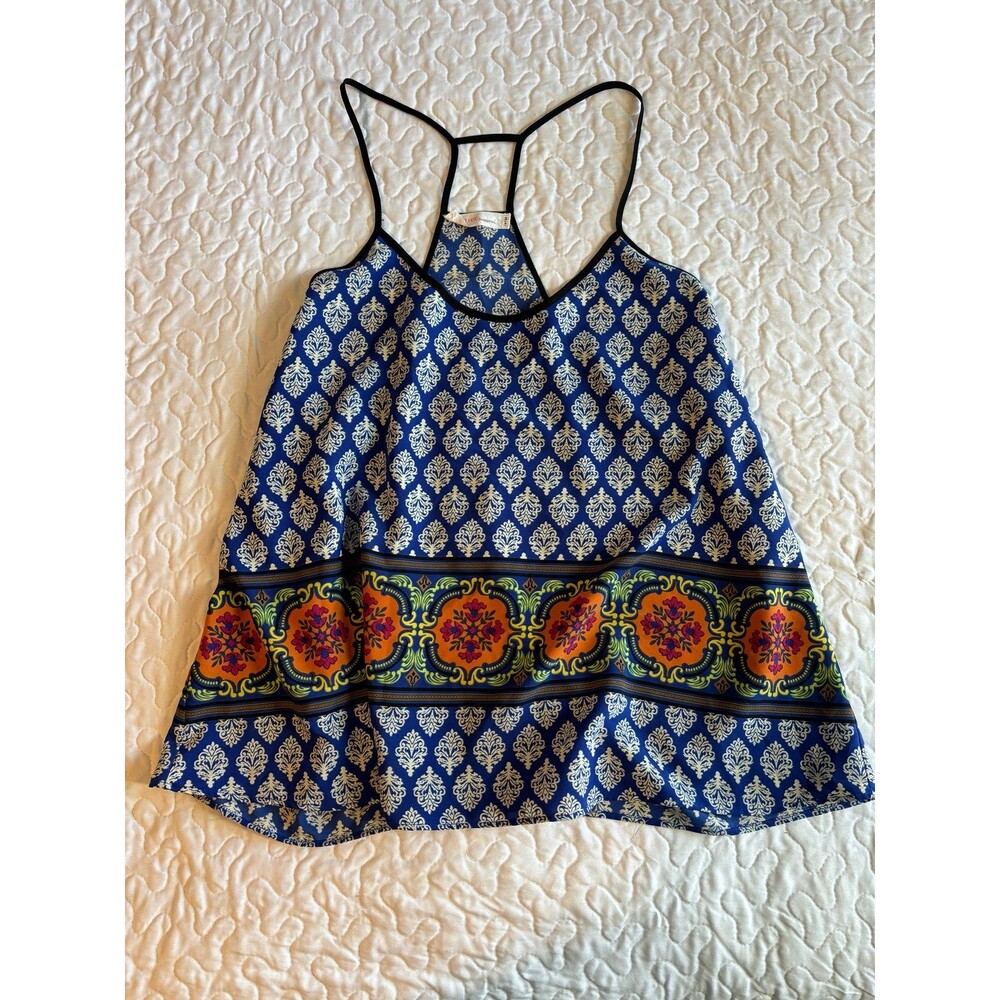 Love tree happens silky loose tank top size large